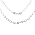 Italian Sterling Silver Arte 14 Star Chain Necklace 18 Inches 4.10 Grams - Sticky add to cart bar