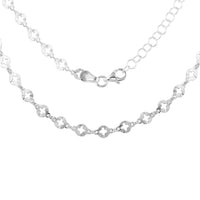 Italian Sterling Silver Arte 14 Star Chain Necklace 18 Inches 4.10 Grams
