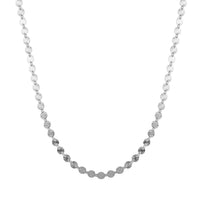 Italian Sterling Silver Arte Disco Star Necklace 18 Inches 6 Grams