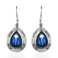Artisan Crafted AAA Malagasy Labradorite Dangle Earrings in Sterling Silver 12.75 ctw - Sticky add to cart bar