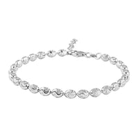 Rhodium Over Sterling Silver Chicco Chain Bracelet (7.00 In) 4.20 Grams