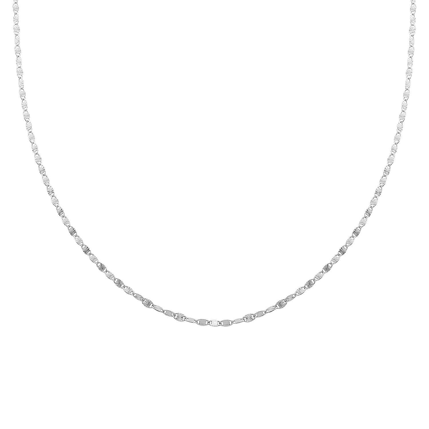 Italian Sterling Silver Confetti Star Necklace (20 Inches) (3.40 g)