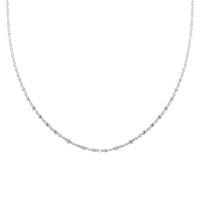 Italian Sterling Silver Confetti Star Necklace (20 Inches) (3.40 g)