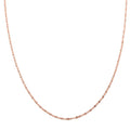 Italian 14K Rose Gold Over Sterling Silver Confetti Fan Chain Necklace 20 Inches 3.50 Grams - Sticky add to cart bar