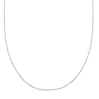 Italian Sterling Silver Moon Chain Necklace 24 Inches 6.9 Grams