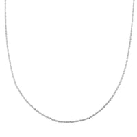 Italian Sterling Silver Margherita Alternate Chain Necklace (20 Inches) 4.20 Grams