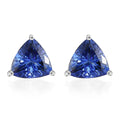 Luxoro 10K White Gold Premium Tanzanite Solitaire Stud Earrings 2.60 ctw - Sticky add to cart bar