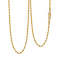 10K Yellow Gold Rope Chain Necklace, 10K Yellow Gold Necklace, Laser Cut Rope Chain, 20 Inch Chain Necklace, Gold Jewelry 1.5 Grams - Sticky add to cart bar