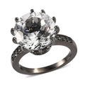 White Topaz Ring in Black Rhodium Over Sterling Silver (Size 10.0) 8.15 ctw - Sticky add to cart bar