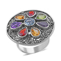 BALI LEGACY Multi Gemstone Ring in Sterling Silver (Size 6.0) (9.70 g) 7.99 ctw - Sticky add to cart bar