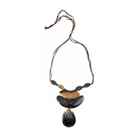 Genuine Buffalo Horn Adjustable Leather Cord Necklace