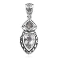 Artisan Crafted White Topaz Pendant in Sterling Silver 6.75 ctw - Sticky add to cart bar