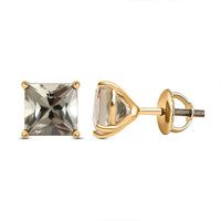 Iliana 18K Yellow Gold AAA Turkizite Solitaire Stud Earrings 2.50 ctw