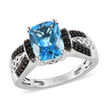 Marambaia Topaz, Thai Black Spinel Ring in Platinum Over Sterling Silver 2.90 ctw - Sticky add to cart bar