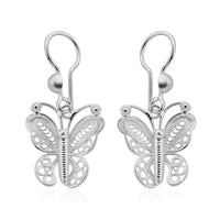 Sterling Silver Butterfly Earrings 2.75 Grams