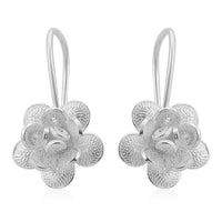 Sterling Silver Floral Earrings 3.25 Grams