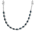 London Blue Topaz Necklace 18 Inches Interchangeable into Bracelet in Platinum Over Sterling Silver 8.35 ctw - Sticky add to cart bar