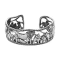 Bali Legacy Sterling Silver Lion's Bangle Bracelet (7.25 In) 30.75 Grams - Sticky add to cart bar