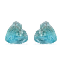 Green Apatite Solitaire Stud Earrings in Sterling Silver 8.35 ctw