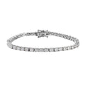 Moissanite Tennis Bracelet in Platinum Over Sterling Silver (7.25 In) 10.50 Grams 6.35 ctw - Sticky add to cart bar