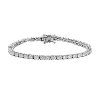 Moissanite Tennis Bracelet in Platinum Over Sterling Silver (7.25 In) 10.50 Grams 6.35 ctw