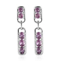 Narsipatnam Purple Spinel Dangle Earrings in Platinum Over Sterling Silver 1.75 ctw - Sticky add to cart bar