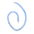 Blue Quartz Beaded Necklace 18 Inches in Sterling Silver 250.00 ctw - Sticky add to cart bar