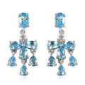 Marambaia Topaz and White Zircon Chandelier Earrings in Platinum Over Sterling Silver 3.90 ctw - Sticky add to cart bar
