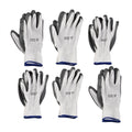 Set of 6 Pairs Grey Nylon Nitrile Garden Gloves (Size 10) - Sticky add to cart bar