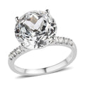 White Topaz Ring in Platinum Over Sterling Silver 9.75 ctw - Sticky add to cart bar