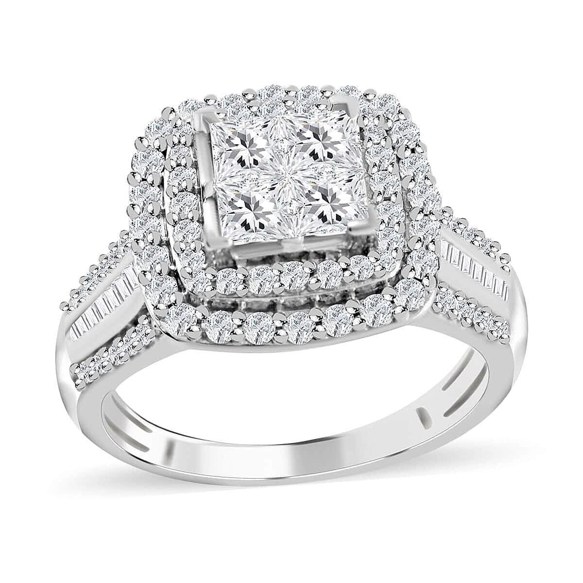 10K White Gold Diamond Ring 5.70 Grams 1.75 ctw (Delivery in 10-15 Business Days)