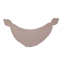 Beige Faux Wool Knitted Poncho with Keyhole (14"x43", Polyester)