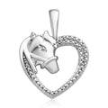 Diamond Accent Heart Pendant in Platinum Over Sterling Silver - Sticky add to cart bar