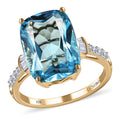 Luxoro 10K Yellow Gold Premium Marambaia Topaz and Diamond G-H I3 Ring (Size 10.0) 8.50 ctw - Sticky add to cart bar