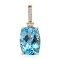 Luxoro 10K Yellow Gold Premium Marambaia Topaz and Diamond G-H I3 Pendant 8.40 ctw - Sticky add to cart bar