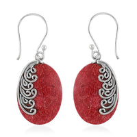 Mother Of Pearl Scroll Earrings