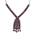 Orissa Rhodolite Garnet Necklace 18 Inches in Platinum Over Sterling Silver 32.75 ctw - Sticky add to cart bar