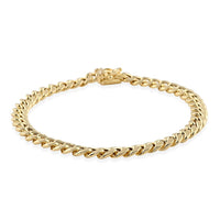 VEGAS CLOSEOUT DEAL 10K Yellow Gold 6mm Cuban Bracelet (8.00 In) 7.40 Grams