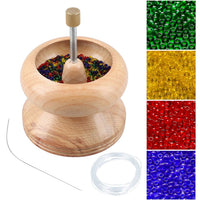 Gem Workshop Wooden Bead Spinner with Steel Needle and Fish Wire
