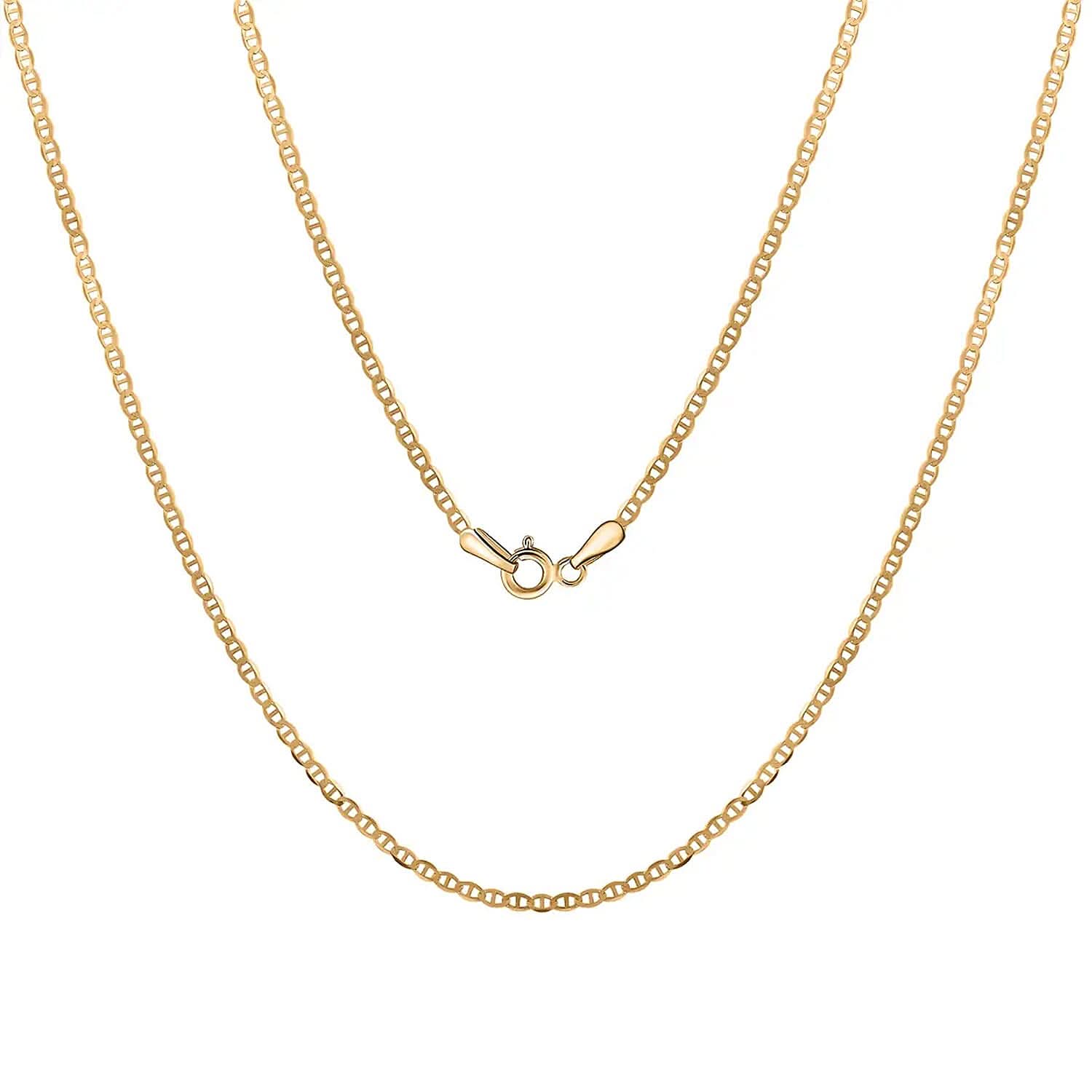14K Yellow Gold 1.5mm Gucci Necklace 18 Inches 1.2 Grams (Delivery in 10-15 Business Days)