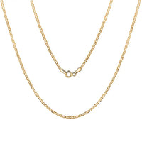 14K Yellow Gold 1.5mm Gucci Necklace 18 Inches 1.2 Grams (Delivery in 10-15 Business Days)