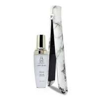 Karma Beauty Supreme Ceramic 2.0 Flat Iron (Marble) and Biotin Hair Serum Bundle