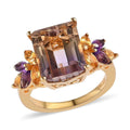 AAA Anahi Ametrine and Multi Gemstone Ring in Vermeil Yellow Gold Over Sterling Silver 5.65 ctw - Sticky add to cart bar
