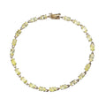 Luxoro 10K Yellow Gold Premium Natural Chrysoberyl Tennis Bracelet (7.25 In) 5.90 ctw - Sticky add to cart bar