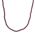 Natural Thai Black Spinel Beaded Necklace 18 Inches in Platinum Over Sterling Silver 33.00 ctw - Sticky add to cart bar