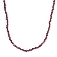 Natural Thai Black Spinel Beaded Necklace 18 Inches in Platinum Over Sterling Silver 33.00 ctw