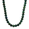 Peanut Wood Jasper 10mm Beaded Necklace 18 Inches in Rhodium Over Sterling Silver 346.40 ctw - Sticky add to cart bar