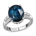 Indigo Kyanite and Diamond Ring in Platinum Over Sterling Silver (Size 10.0) 5.80 ctw - Sticky add to cart bar