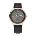 STRADA Japanese Movement Watch in Black Faux Leather Strap - Sticky add to cart bar