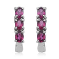 Orissa Rhodolite Garnet Earrings in Platinum Over Sterling Silver 1.50 ctw - Sticky add to cart bar